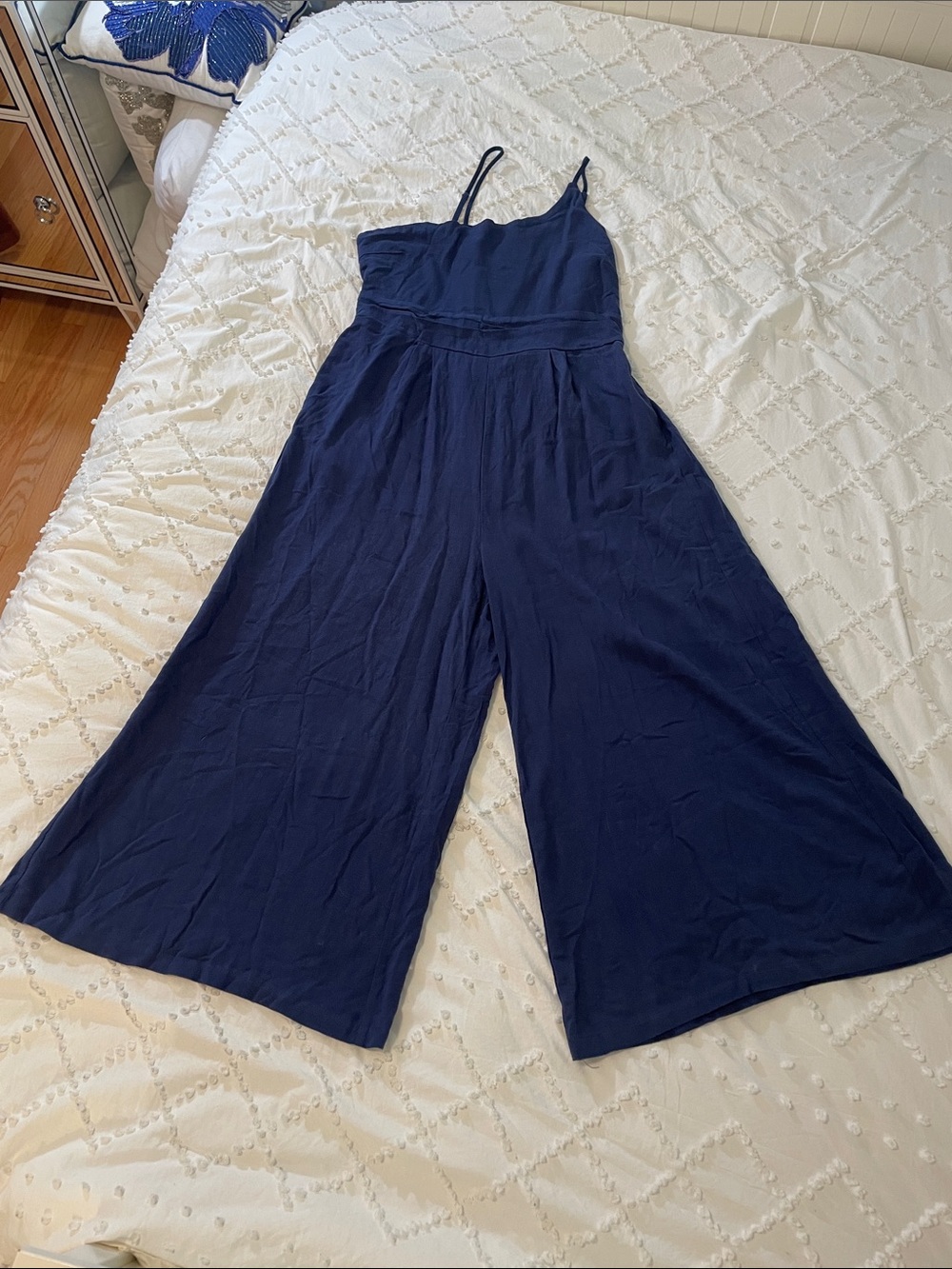 Women's Navy Wide-Leg Jumpsuit nwot XL